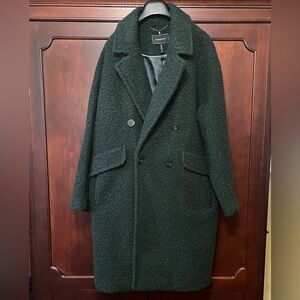 BCBGMaxAzria Green Teddy Coat